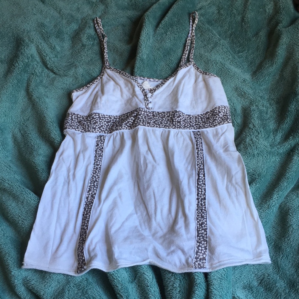 white hollister tank